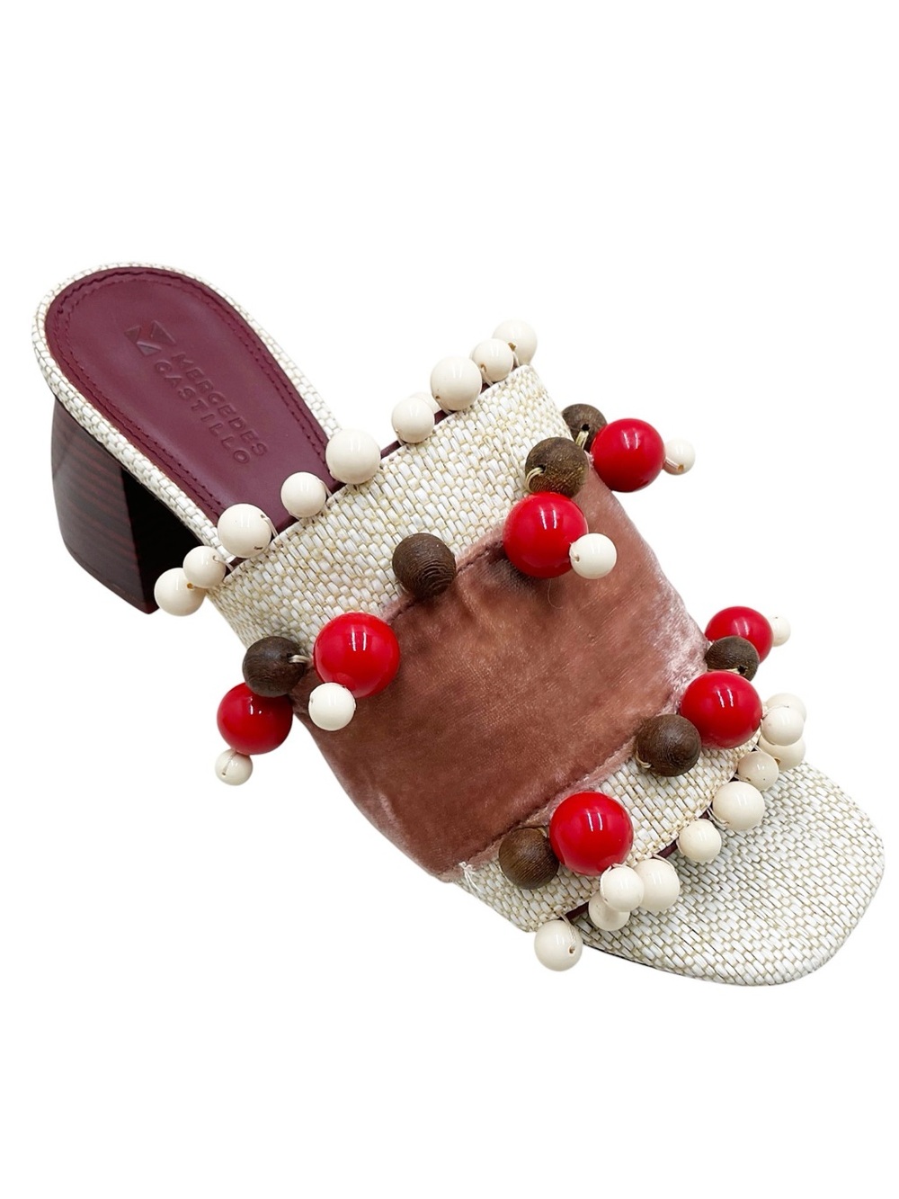 {Mercedes Castillo} Beaded Embellished Slide Sandals